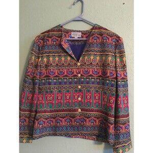 Adrianna Papell Women's Lightweight  100% Silk Jacket Size 10